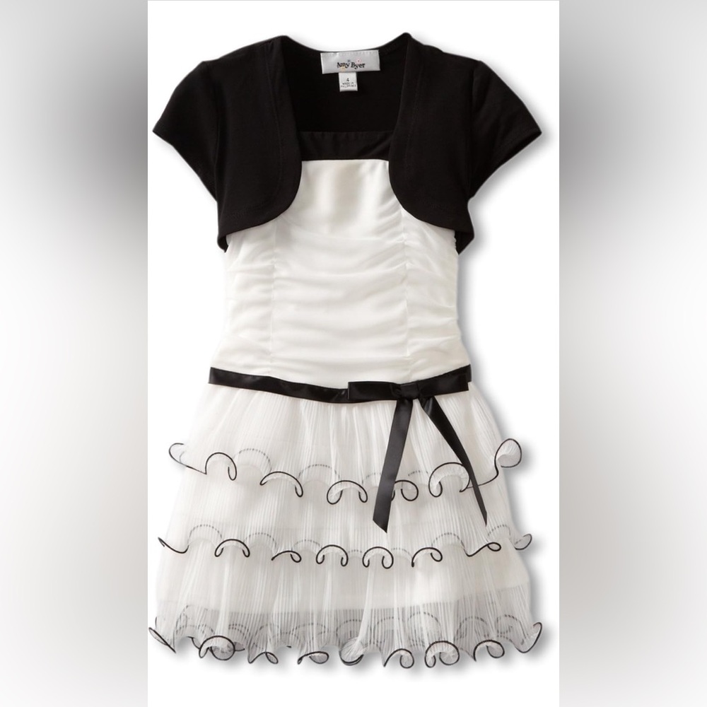 Amy’s Closet Little Girls' Triple Tier Dress with Shrug